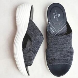 Clarks Blue and White Mules Comfortable Stylish Footwear